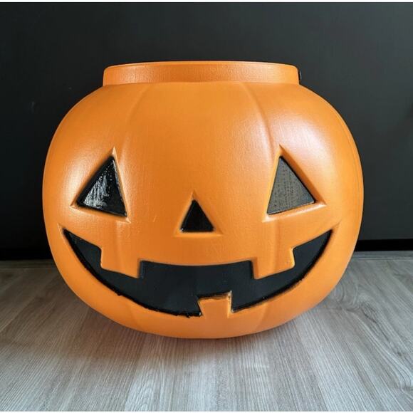 JUMBO 16" Halloween Blow Mold Pumpkin Pail Target Large Candy Bucket w/ Handle - Picture 1 of 6